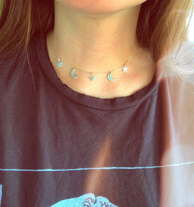 Cosmic Choker in Sterling Silver