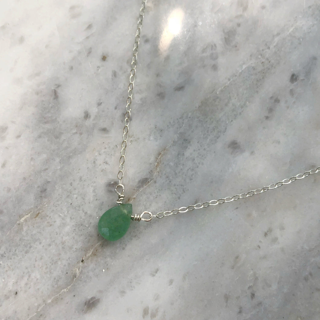 Teardrop Necklace in Sterling Silver