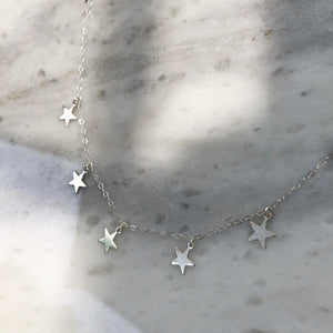 All The Stars Choker in Sterling Silver