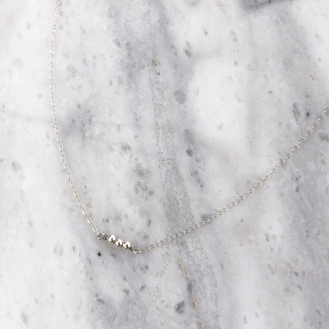 Power of Three Choker in Sterling Silver