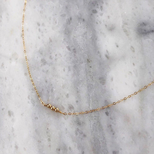 Power of Three Choker in 14k Gold
