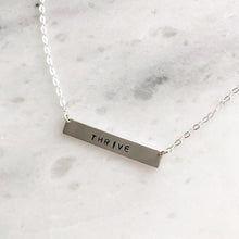 Custom Handstamped Name Plate Necklace in Sterling Silver