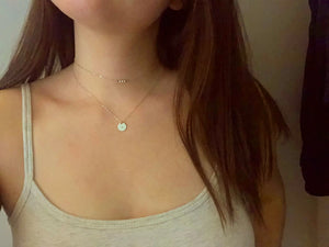 Initial Necklace SET in 14k Gold