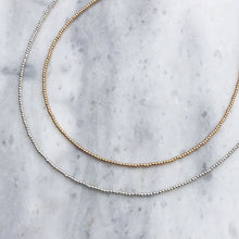 Simple Beaded Necklace in Sterling Silver